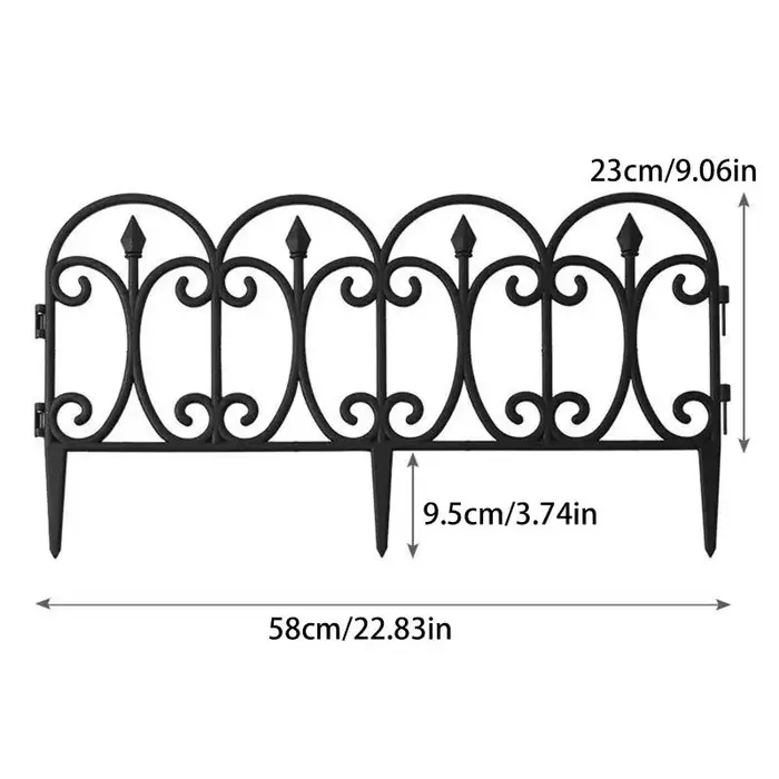 Clôture décorative de jardin, barrière extérieure antirouille en fil métallique, clôture pliante pou