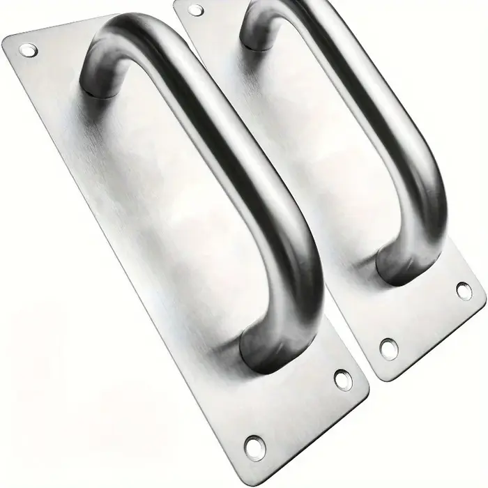 Poignée de porte coulissante de Style moderne, support en acier inoxydable argenté, placard de grang