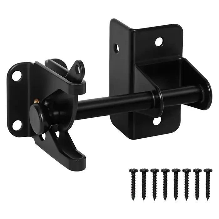 [NOUVEAU! A08R] Loquet de portail autobloquant robuste, pour bois, métal, clôture en bois, loquet de
