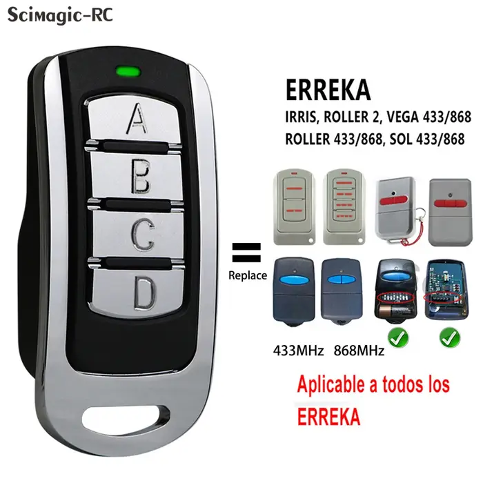 ERREKA-Télécommande de Garage, Compatible avec IRIS 2 / IRIS 4