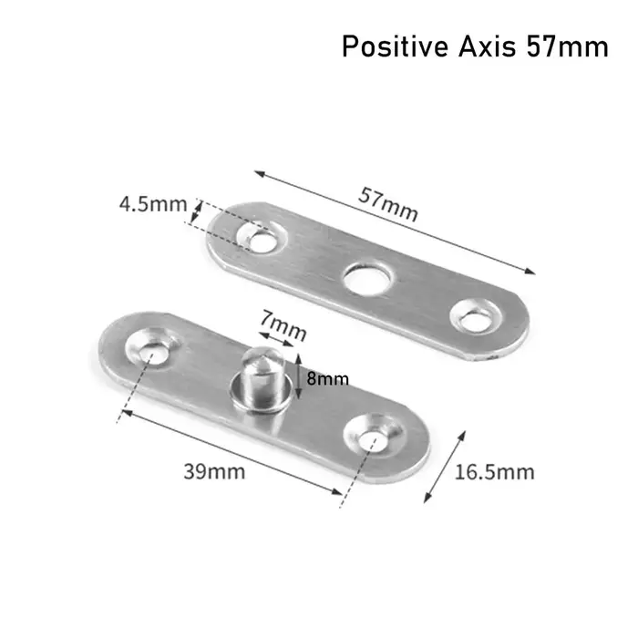 Charnière de pivot de porte en acier inoxydable, rotation résistante à 360 °, emplacement haut et ba