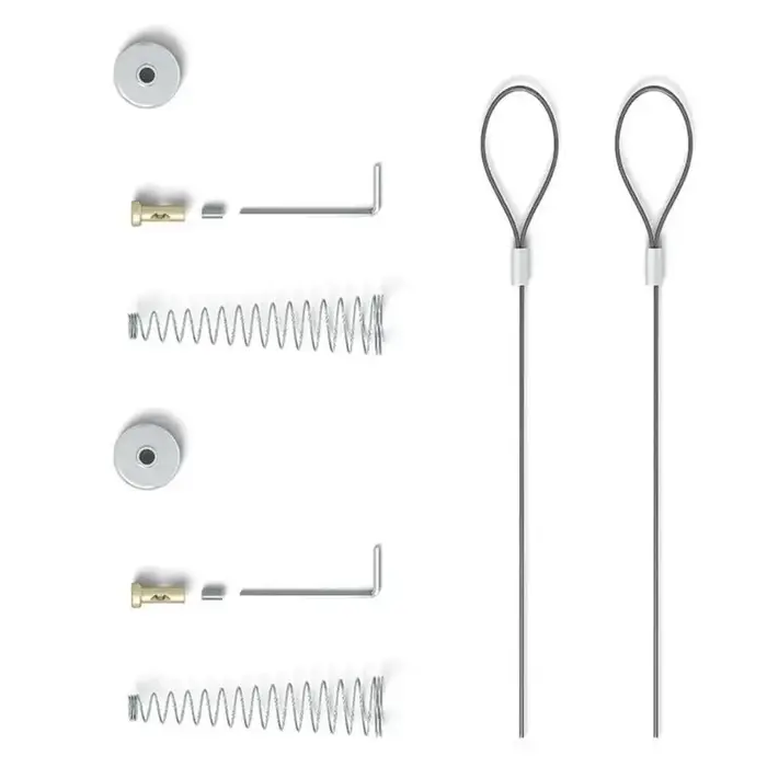 Ensemble loquets porte en alliage robuste, 2 pièces, comprenant des cylindres à ressort, entretoises