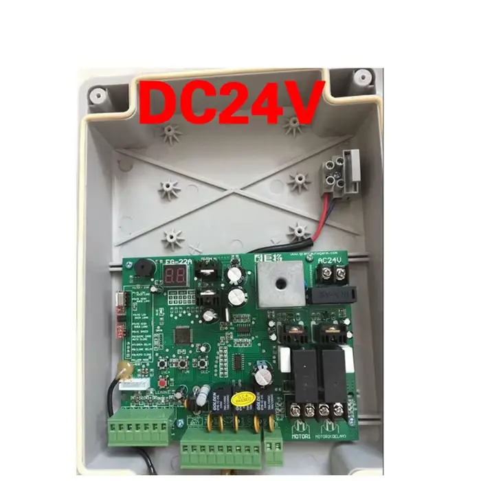 Ouvre-porte électrique avec 2 télécommandes, boîte de moteur pour portail pivotant