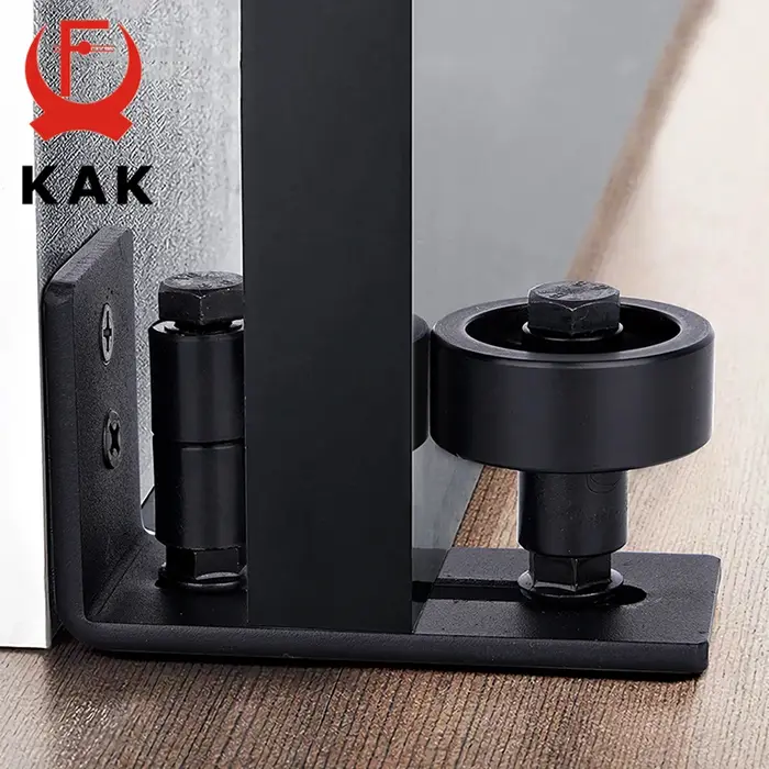 KAK – glissières de porte coulissante 8 en 1, Rails de porte de grange, Guide de sol, rouleau de mai