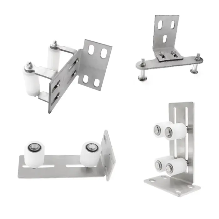 Roulettes de guidage en nylon pour porte coulissante en acier inoxydable 201 SS