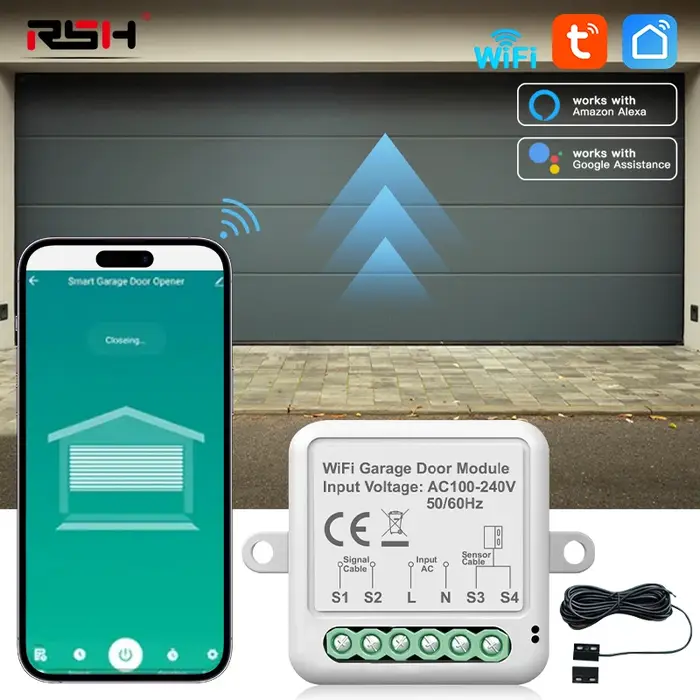 Tuya Smart Life WiFi porte battante motorisée porte coulissante ouvre-porte roulant 100-240V APP com