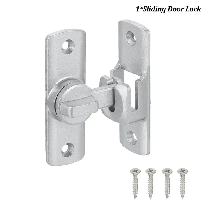 Boulons de porte coulissante à 90 degrés, loquet en alliage d'aluminium, serrure de porte de grange,
