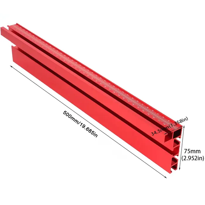500mm 75 Type en alliage d'aluminium profil clôture routeur clôture t-track Table système de clôture