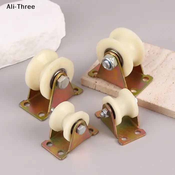 1 pièce Rouleau à gorge en nylon V/U avec support 30mm 50mm pour porte