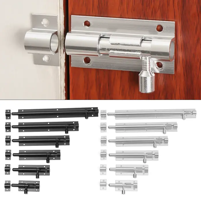 Verrou de porte en alliage d'aluminium