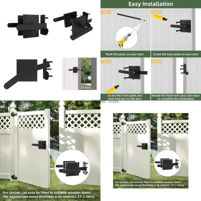 Verrouillage clôture pratique verrouillage porte à double latérale