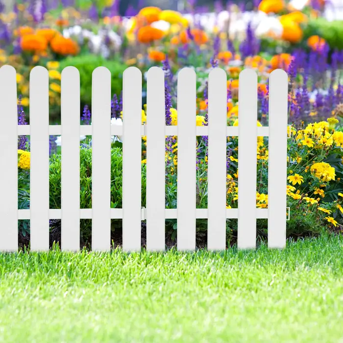 2 pièces garde-corps blanc clôture en plastique bord de jardin panneaux décoratifs PVC aménagement p