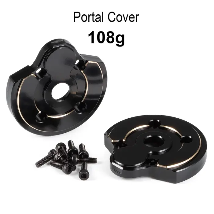 Jointures de portail en laiton de 296g et jeu de poids de couverture pour axe de portail Axial 1/10 