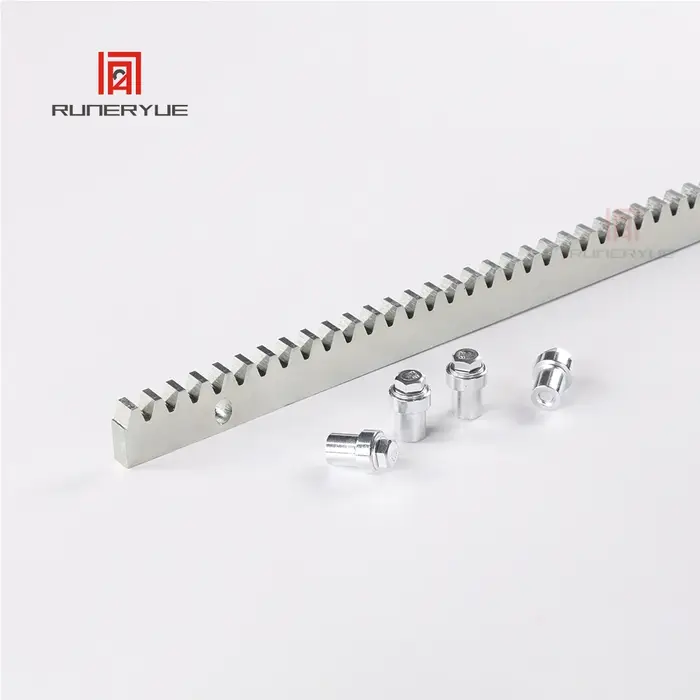 Rail d'engrenage en acier galvanisé pour portail coulissant, fermeture à glissière métallique T1 avec vis, moteur de portail, 8mm, 4m, 13 pieds