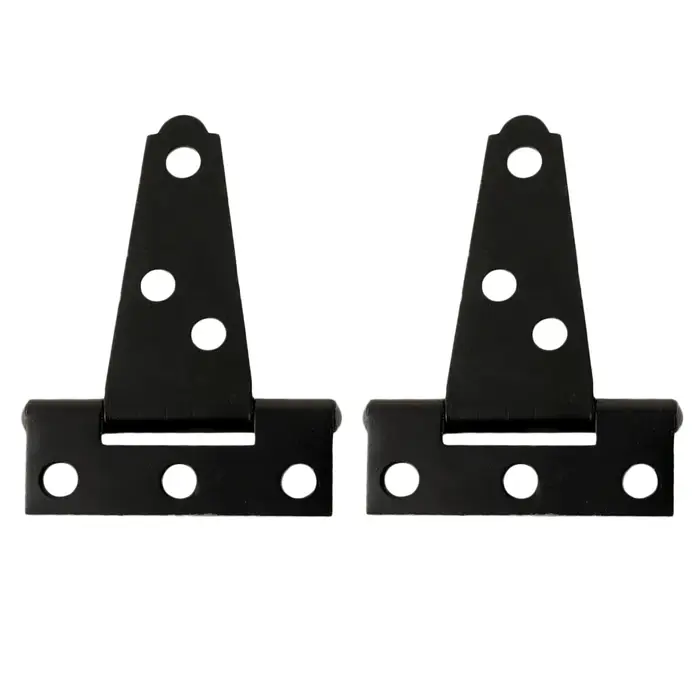 2 pièces 2 pouces en forme de T antirouille fer léger hangar charnière porte sangle charnière porte 