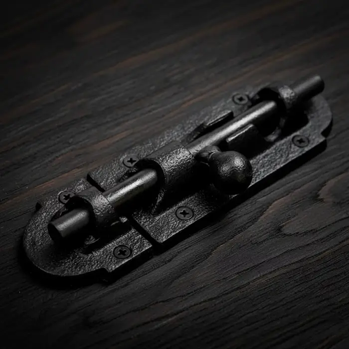 Loquet de porte coulissant de style antique, verrou de portail coulissant, quincaillerie extérieure 