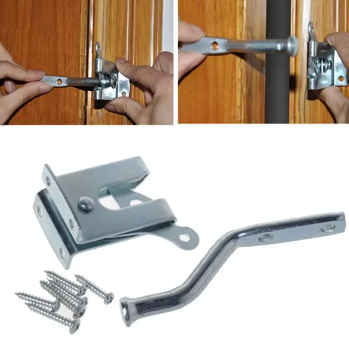 Boulon autobloquant pour loquet porte grange, serrure à gravité pour clôture jardin, pâturage Fa