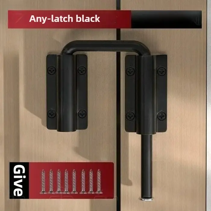 Loquet de porte en alliage d'aluminium durable, 90/180 degrés, boucle de sécurité antivol, quincaill
