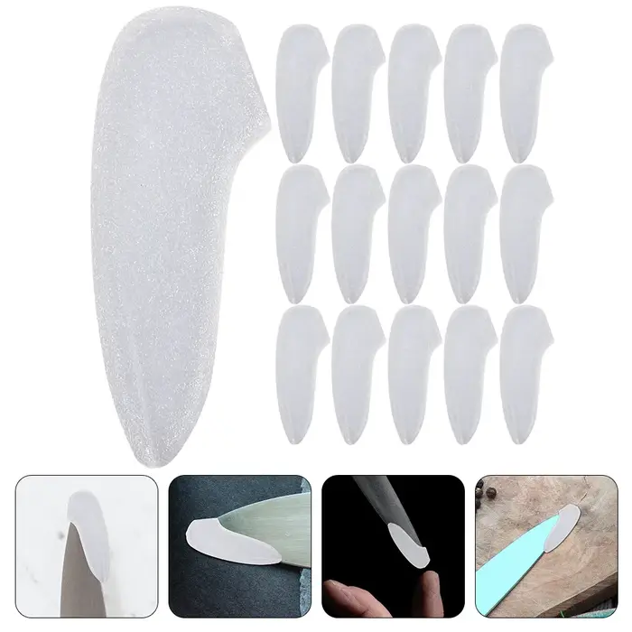 Protecteurs de pointe de couteau en plastique blanc, 25 pièces, couvre-lames pour la sécurité du tra