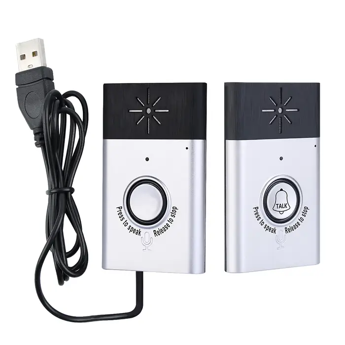 Sonnette d'interphone vocal sans fil, moniteur de conversation bidirectionnelle, 1 * bouton d'unité