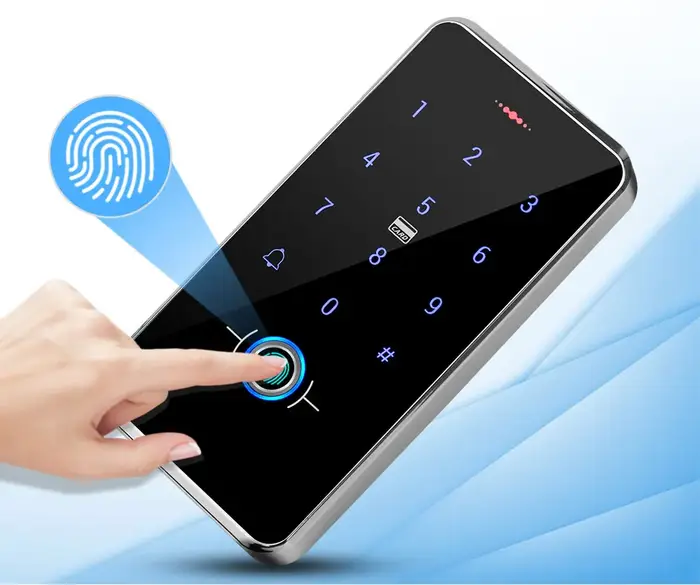Kit de système de contrôle d'accès par empreinte digitale RFID, ouvre-porte avec alimentation DC 12V