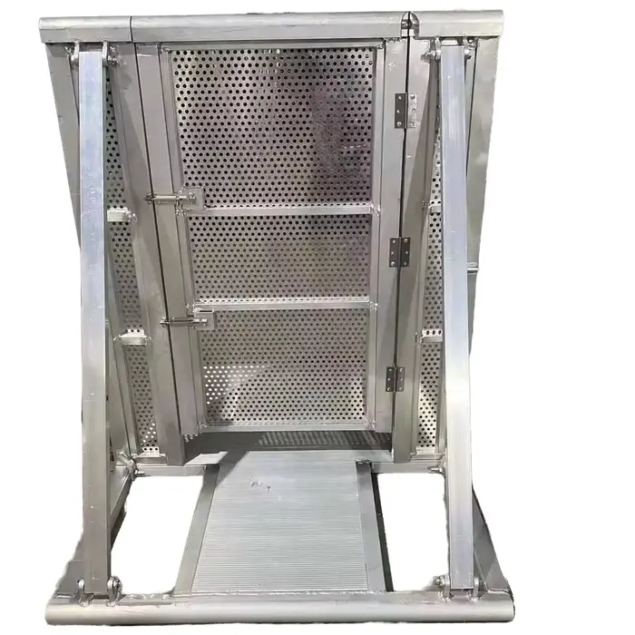 Barrière de sécurité pliable en aluminium noir durable pour le contrôle du trafic, capacité de charg