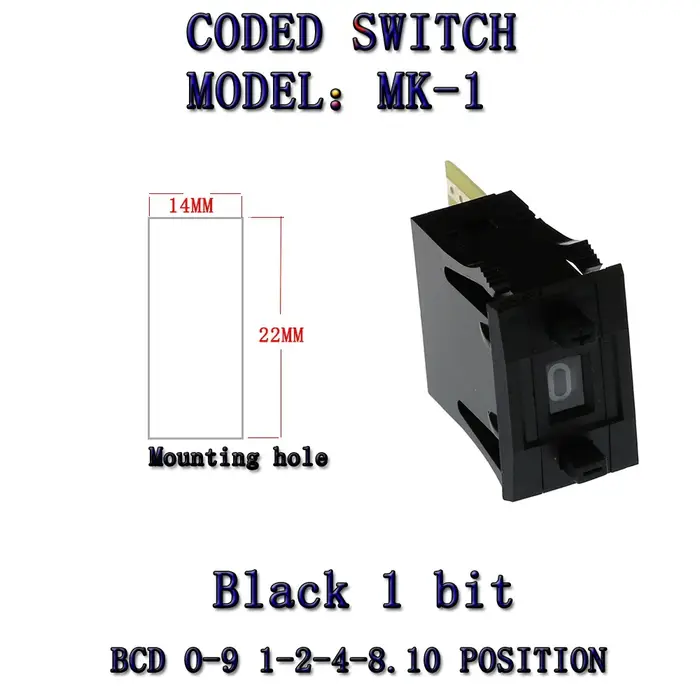 Commutateur de codage 0-9 commutateur de codette 1/2/3/4 commutateur numérique 5 prises MK-1 BCD 842
