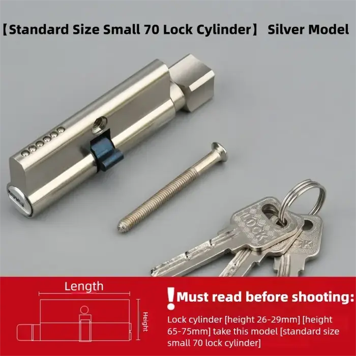 Cylindre de serrure de porte en aluminium, cylindre à bouton tournant, serrure de porte UPVC anti-cr