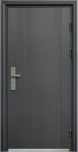 Porte de sécurité d'entrée extérieure en acier d'usine chinoise, porte en acier de conception simple