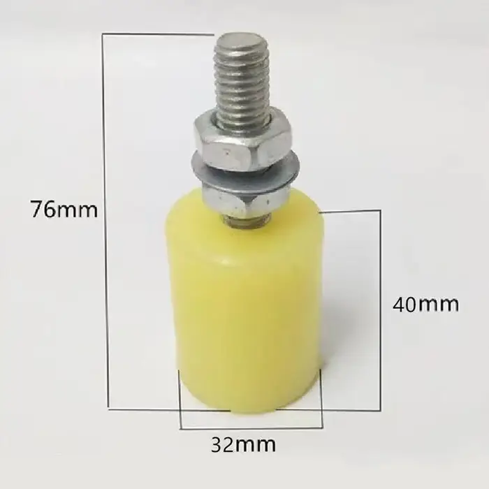 Nouvel ensemble de roulettes de guidage pour portail coulissant en nylon, avec double roulement en p