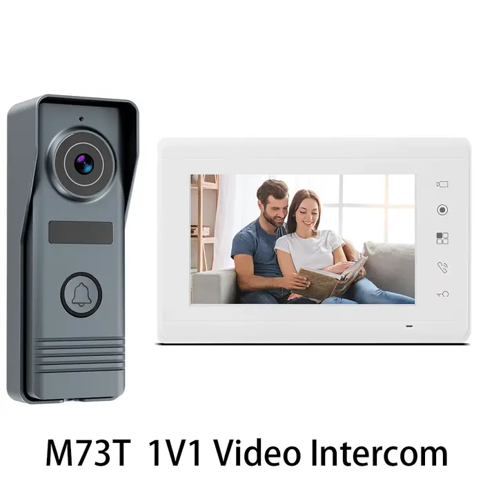 Système d'interphone vidéo filaire couleur de 7 pouces, interphone visuel, caméra, sonnette vidéo, K