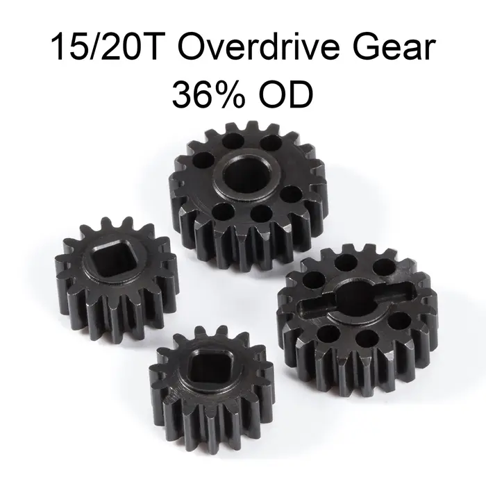 Jeu d'engrenages de surdrive de portail en acier trempé 15/20T 14/21T 12/23T pour axe de portail Axi