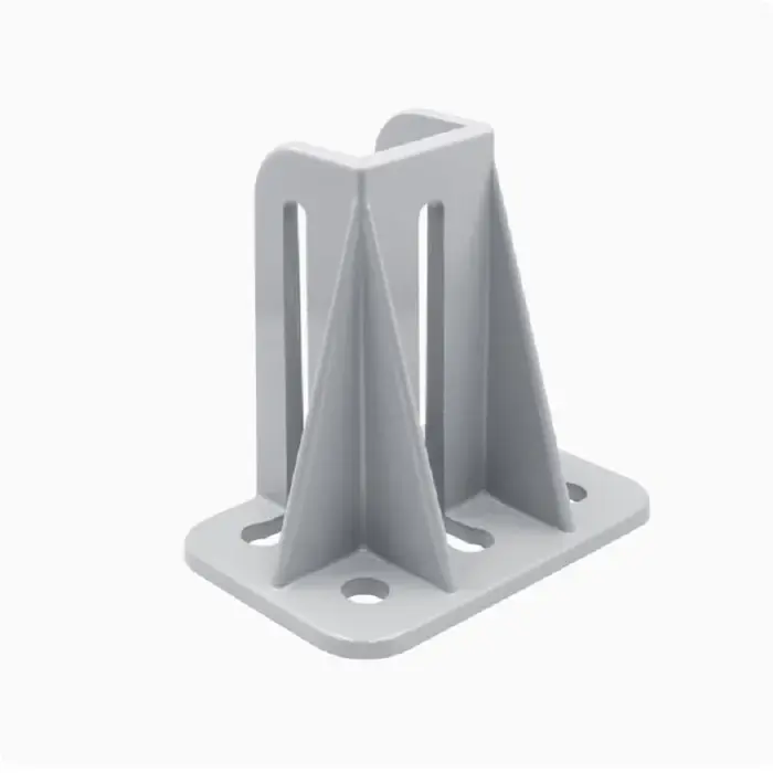 Base de clôture en alliage d'aluminium, garde-corps, colonne en aluminium, pied fixe, profil 4040, c