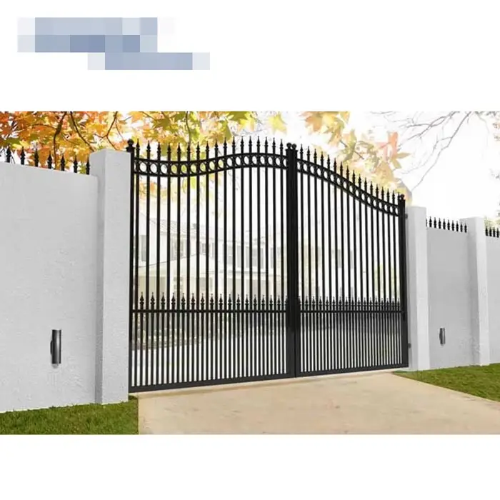 Porte de clôture pivotante en aluminium personnalisée, conception de façade de jardin, clôture de co