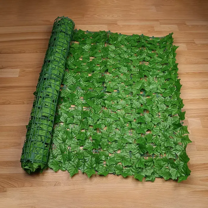 Panneaux de clôture à feuilles vertes artificielles 1M/3M, Faux écran de clôture de confidentialité 