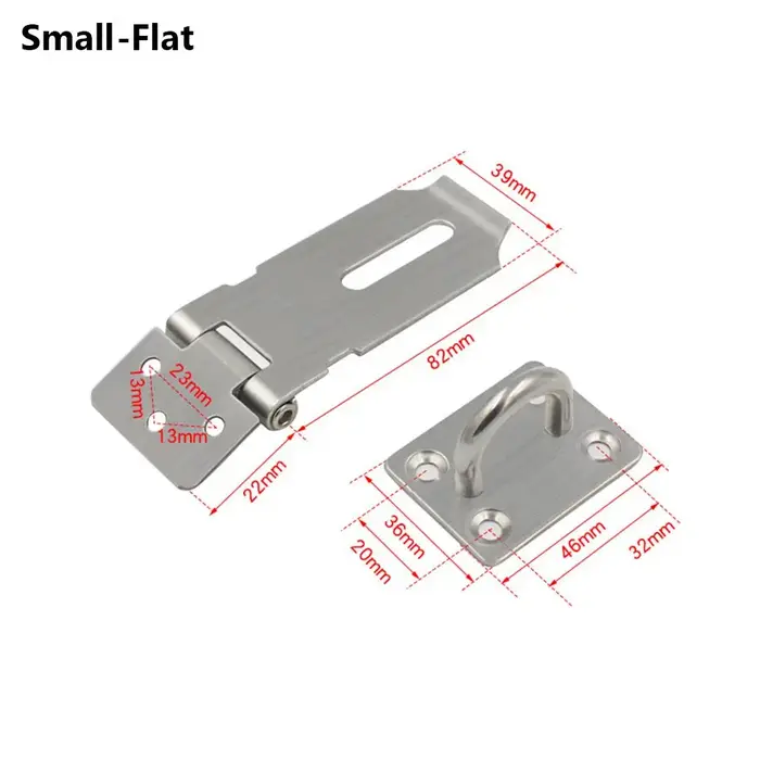 Boulon de porte anti-effraction en acier inoxydable, loquet de cadenas, fermoir de porte, loquet de 