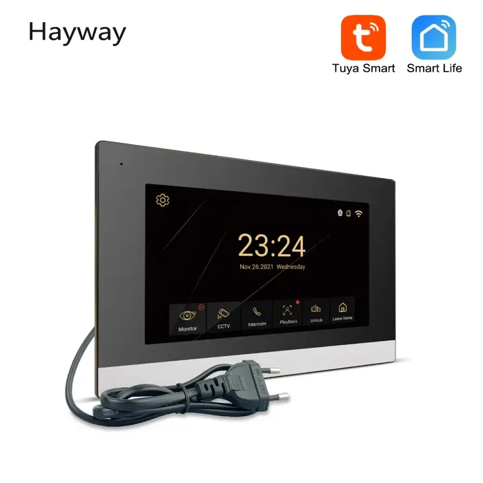 Hayway-Système d'interphone vidéo Tuya, Wi-Fi sans fil, 1 panneau d'appel, 2 moniteurs, prend en cha