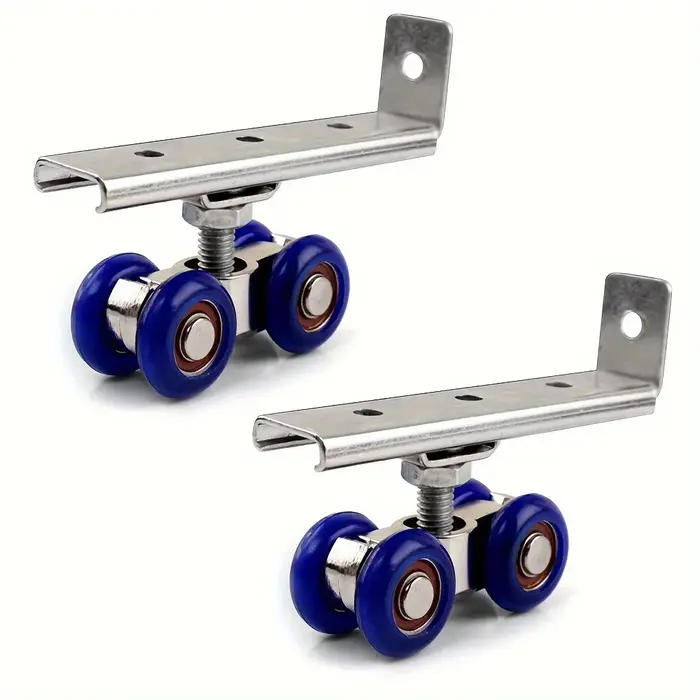 2 pièces porte coulissante rouleau matériel portes coulissantes poulie 4 roues Rail piste maison cha
