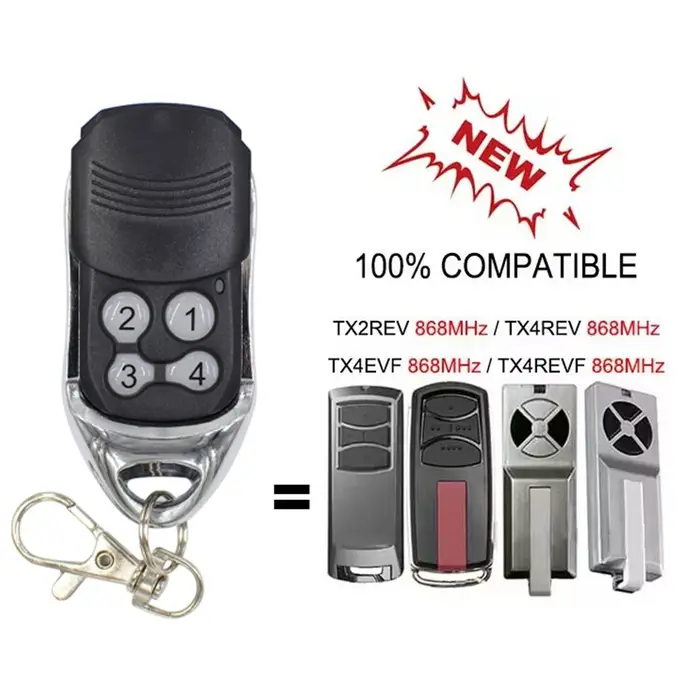 868MHz TX4EVF TX2REV TX4REV TX4REVF porte télécommande ouvre-porte de Garage émetteur manuel porte-c