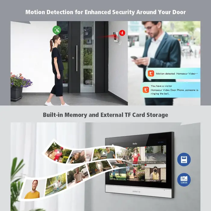 Tuya – visiophone intelligent WIFI HD 10 pouces