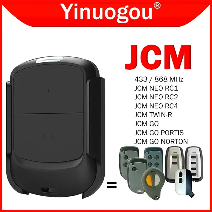 JCM NEO RC1 RC2 RC4 TWIN-R GO NORTON PORTIS Porte de Garage Télécommande Duplicateur 433MHz 868MHz