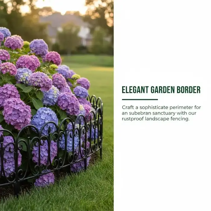 Nouvelle clôture décorative de jardin, barrière extérieure antirouille en fil métallique pour aménag