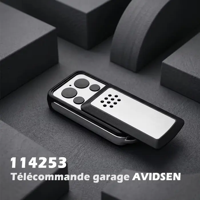 Télécommande de portail de garage AVIDSEN Portal 114253, ouvre-porte 433,92 MHz à code roulant, pour