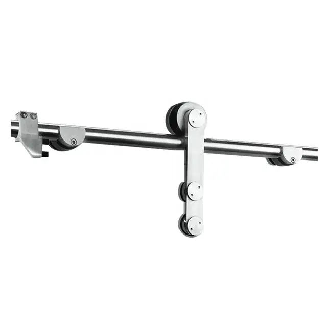 Kit de quincaillerie pour porte coulissante en acier inoxydable, Rail coulissant pour porte de douch