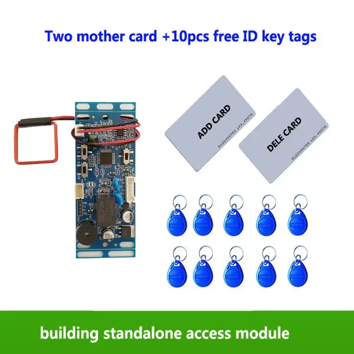 RFID EM/ID-Interphone de contrôle d'accès de porte intégré, contrôle de levage avec 2 cartes mères, 