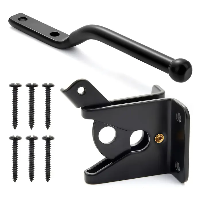 Loquet de portail automatique avec boulon pour clôture de pâturage, jardin, ferme – Acier au carbone