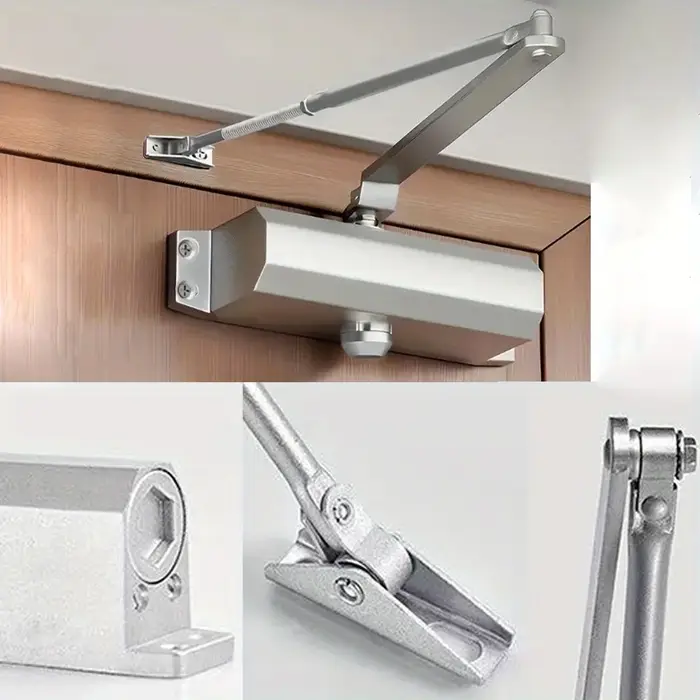 Ferme-porte automatique, ferme-porte automatique robuste pour porte de 55 à 134 lb, ferme-porte hydr