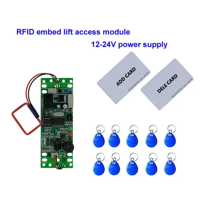 Module de contrôle intégré RFID, accès interphone, contrôle d'accès aux ascenseurs, alimentation 9-2