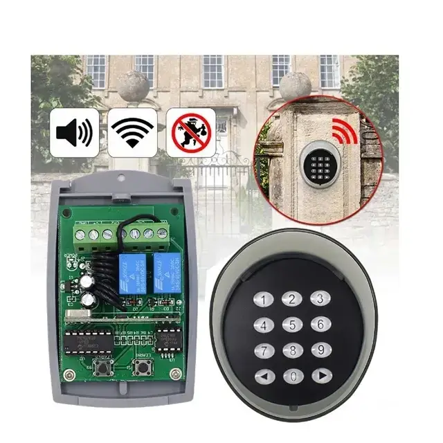 Système de contrôle d'accès de sécurité de porte avec claviers tactiles pour systèmes d'entrée de porte 433mhz