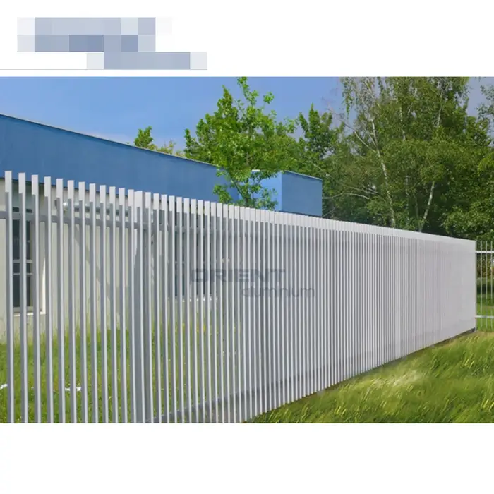 Lame de clôture extérieure en aluminium, design moderne, maison de cour de jardin décorative de haut